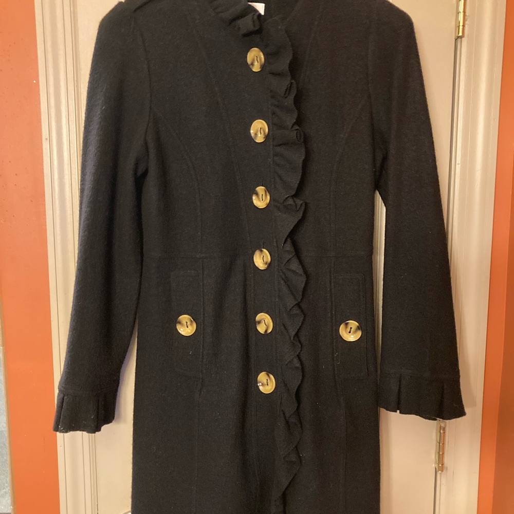 Luii Black Coat with Gold Buttons